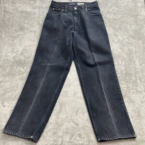 Anchor Blue Baggy Jeans 28x31 Faded Black Loose Wide Leg Skater Grunge Y2K Fades